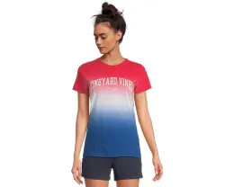 Футболка Vineyard Vines Arch Logo с коротким рукавом и ребристым воротником