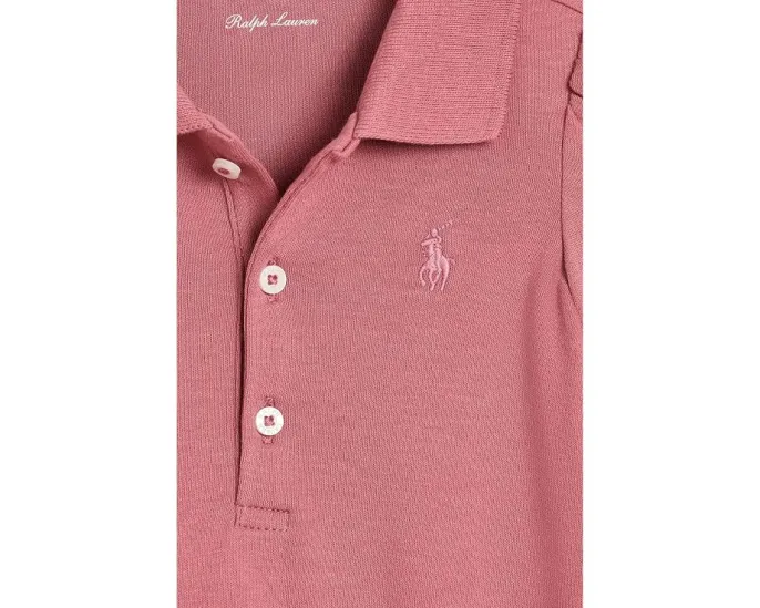 Polo Ralph Lauren платье поло из мягкого хлопка с воланами и трусики для малышек