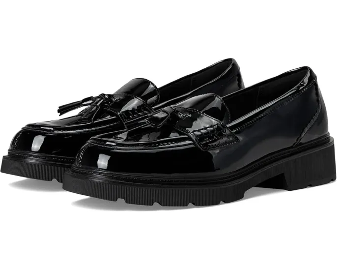 Лоферы Clarks Lauryl Tassel с кисточкой и квадратным каблуком