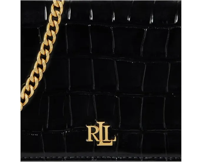 Средний кроссбоди Lauren Ralph Lauren Adair II из кожи с крокодиловым тиснением и цепочкой