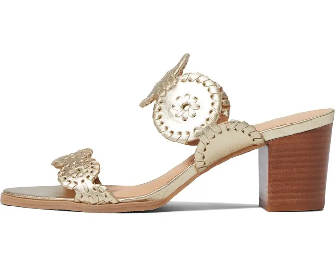 Босоножки Jack Rogers Lauren на среднем каблуке с плетеным верхом