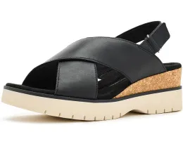 Сандалии Diaz Cross Clarks на среднем клине с мягкой кожей и регулируемым задним ремешком