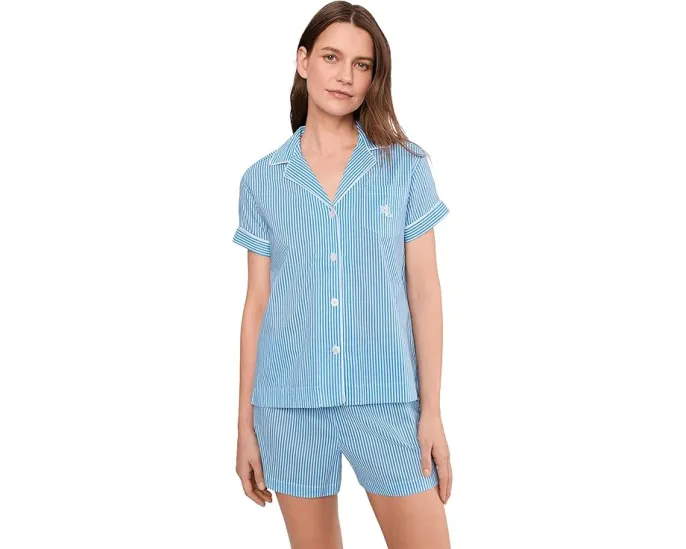 Lauren Ralph Lauren Пижама с коротким рукавом и отложным воротником