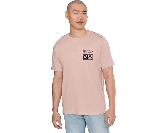Футболка RVCA Glitch Short Sleeve с принтом и красной строчкой