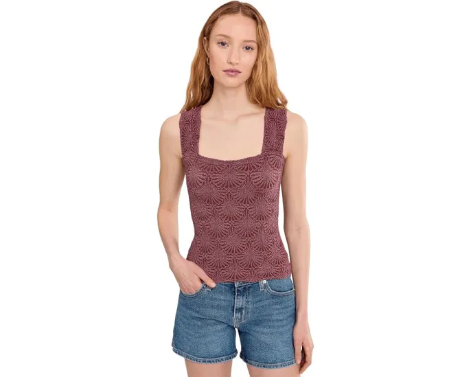 Топ Free People Love Letter Cami с цветочным жаккардом и рюшами