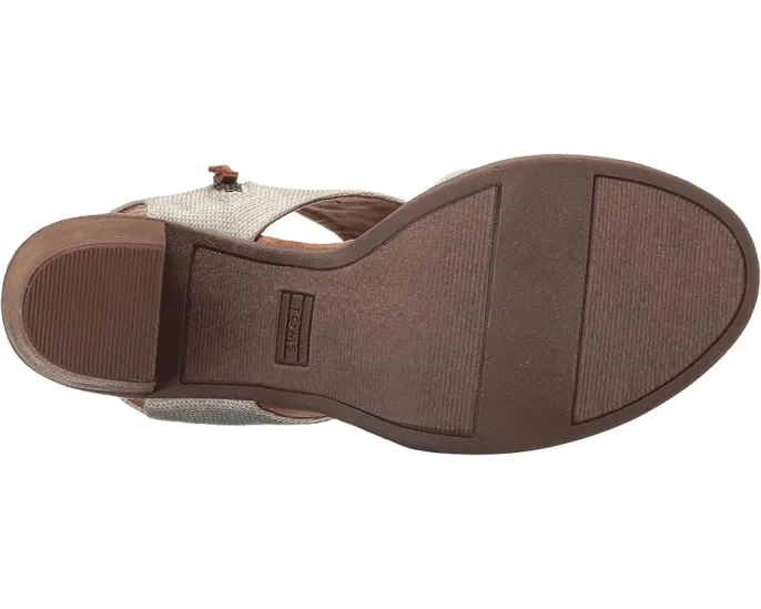 Босоножки TOMS Majorca с вырезами на мягкой кожаной подкладке и каблуком 3 дюйма (7.62 см)