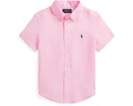 Детская рубашка Polo Ralph Lauren Kids из льна с короткими рукавами