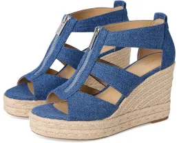 Сандалии Etta Wedge на танкетке с платформой из джута MICHAEL Michael Kors