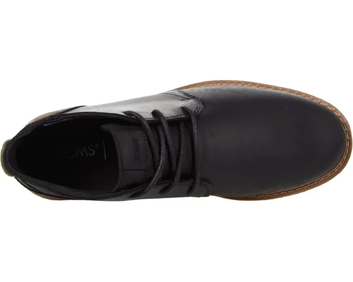 TOMS Navi ботинки из водонепроницаемой черной кожи