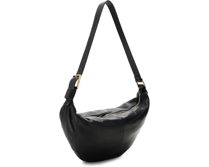Сумка через плечо AllSaints Luna из мягкой кожи с молнией сверху