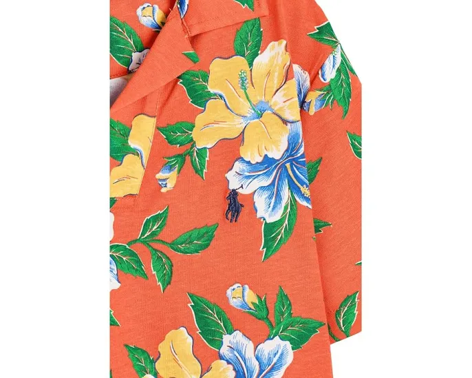 Футболка поло Polo Ralph Lauren Floral Print Cotton Jersey для детей