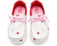 Hey Dude Kids Детские туфли Wendy Embroidered Hearts с вышитыми сердцами на хлопковом верхе
