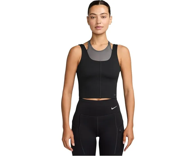 Топ Nike One Fitted Dri-FIT Cropped с технологией отвода влаги
