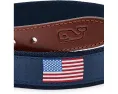 Ремень Vineyard Vines для мальчиков с американским флагом из хлопкового холста