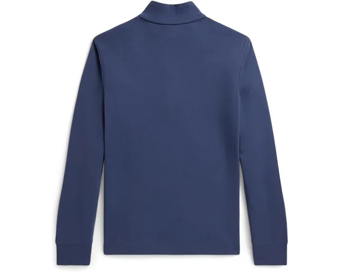 Полузип Polo Ralph Lauren Kids худи из интерлока с вышитым пони на груди