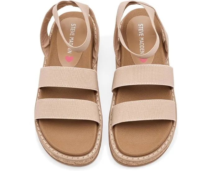 Детские сандалии Steve Madden Kids Avril с эластичными ремешками и подошвой из пробки