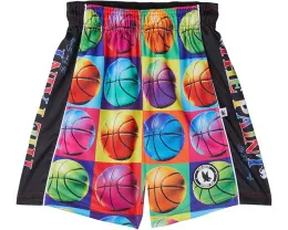 FLOW SOCIETY баскетбольные шорты для мальчиков в стиле поп-арт с длиной по внутреннему шву 6 дюймов (15.24 см)