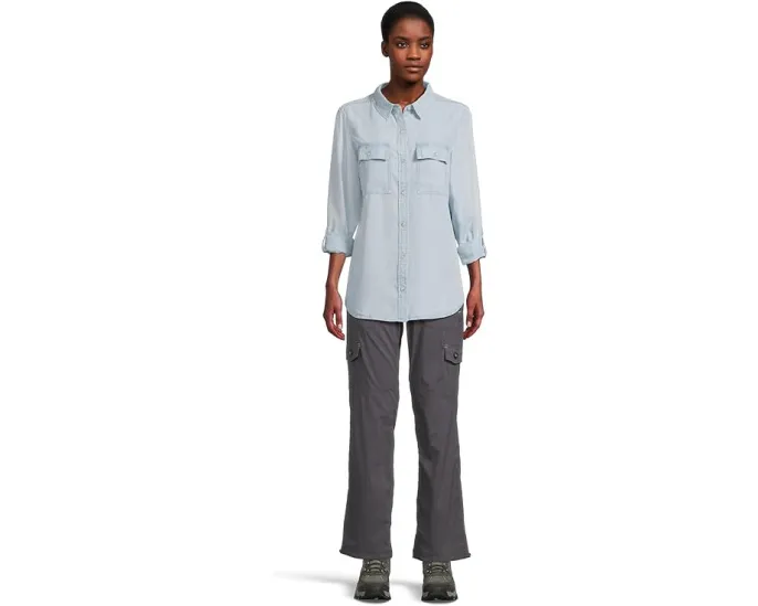 Рубашка L.L.Bean Soft Washed Tencel Utility из тенселя с карманами