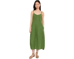 Платье макси Washed Organic Linen Delave Cami с бретелями и вырезом лодочкой Eileen Fisher