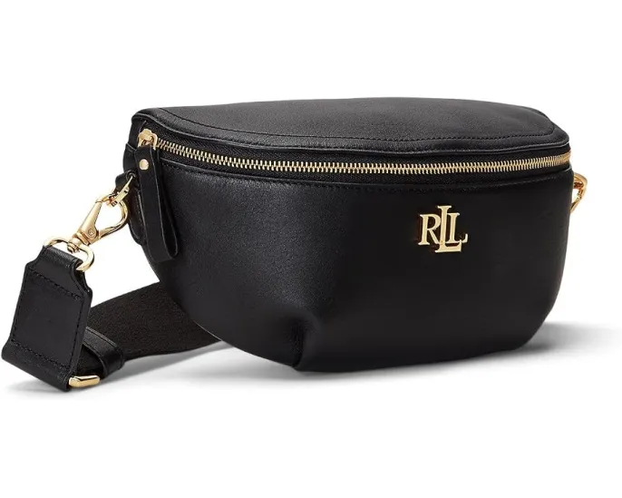 Поясная сумка Lauren Ralph Lauren из натуральной кожи с регулируемым ремнем