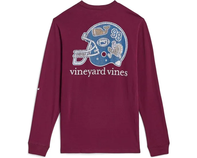 Детская футболка Vineyard Vines Sticker Football Helmet с длинным рукавом