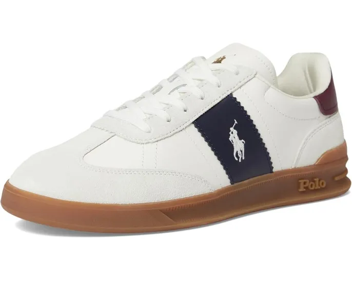 Кроссовки Polo Ralph Lauren Heritage Aera из кожи и замши с поддержкой пятки