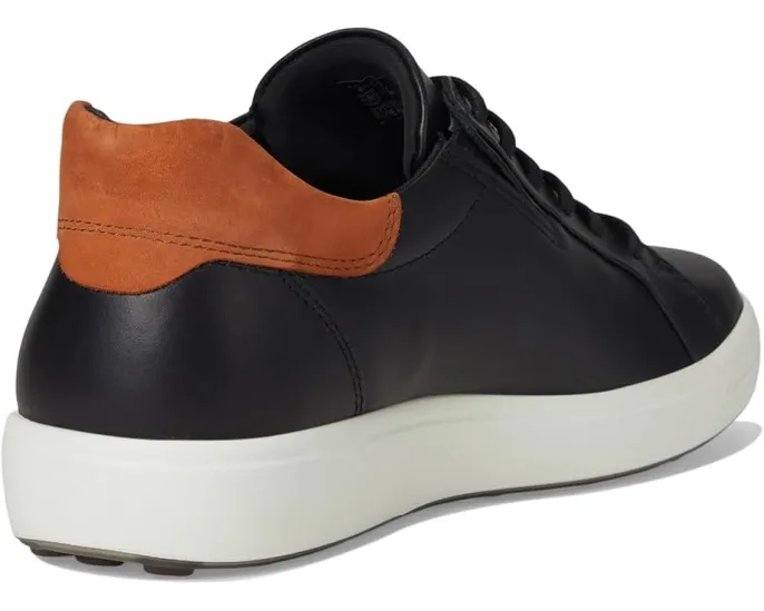 Кроссовки ECCO Soft 7 Easy Slip с кожаным верхом и эластичными шнурками