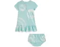 Платье и шортики Polo Ralph Lauren Kids из хлопка в технике тай-дай с медвежонком Polo Bear