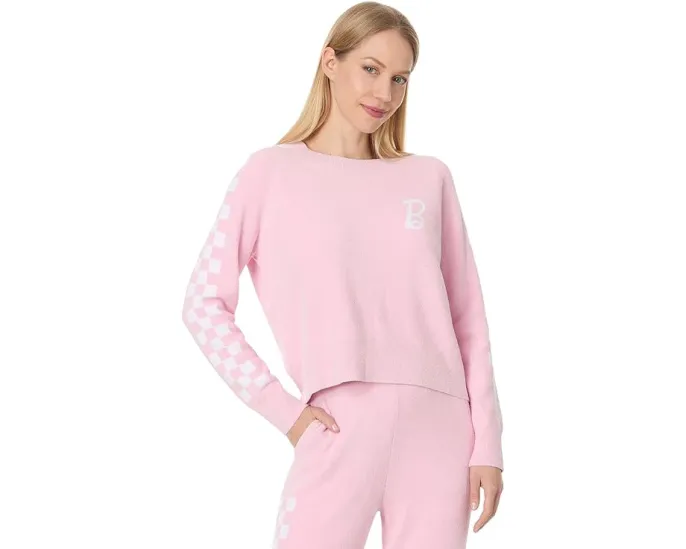 Толстовка Barefoot Dreams CozyChic Ultra Lite с клетчатым узором Barbie