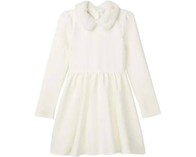 Платье с меховым воротником в стежке мателасс Janie and Jack для особых случаев