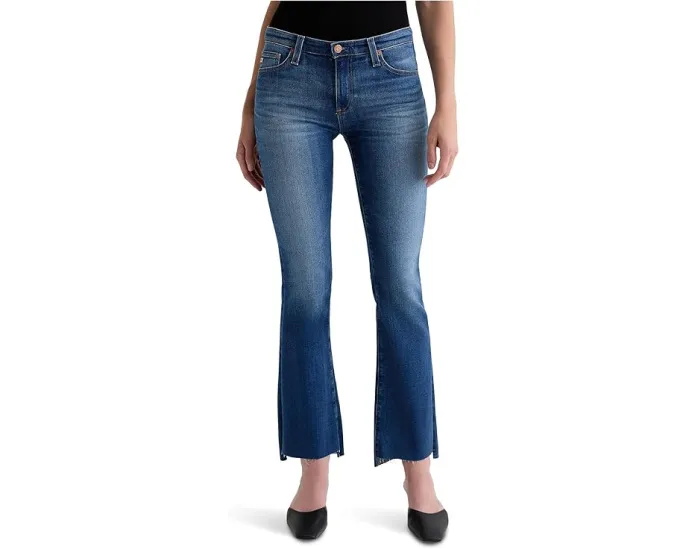 Джинсы AG Jeans Angel Low Rise Boot с зауженным силуэтом и расклешенным низом