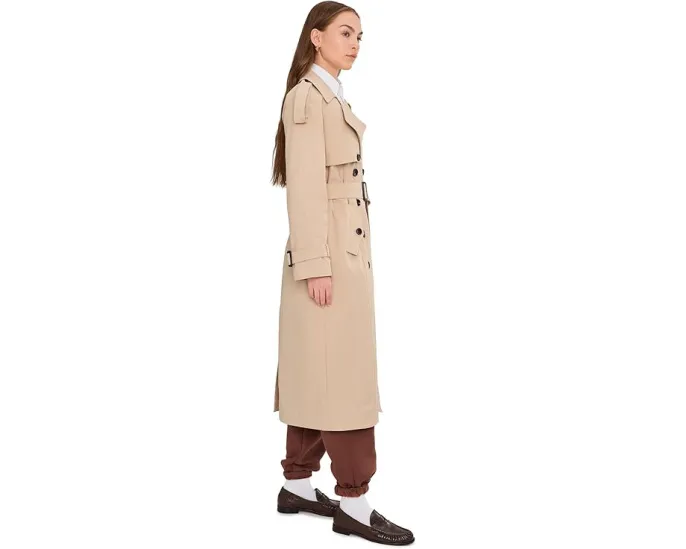 Avec Les Filles Расслабленное двубортное макси тренч