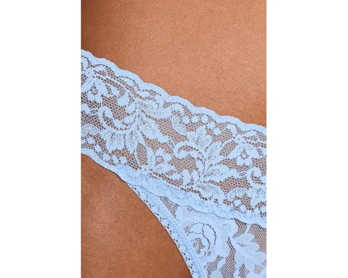 Трусы танга Hanky Panky Signature Lace Low Rise 3 шт с хлопковой ластовицей