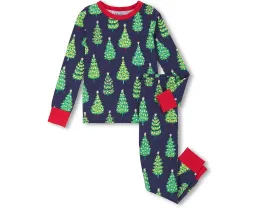 Пижамный комплект из стрейч-хлопка Hatley Kids для детей с контрастными манжетами