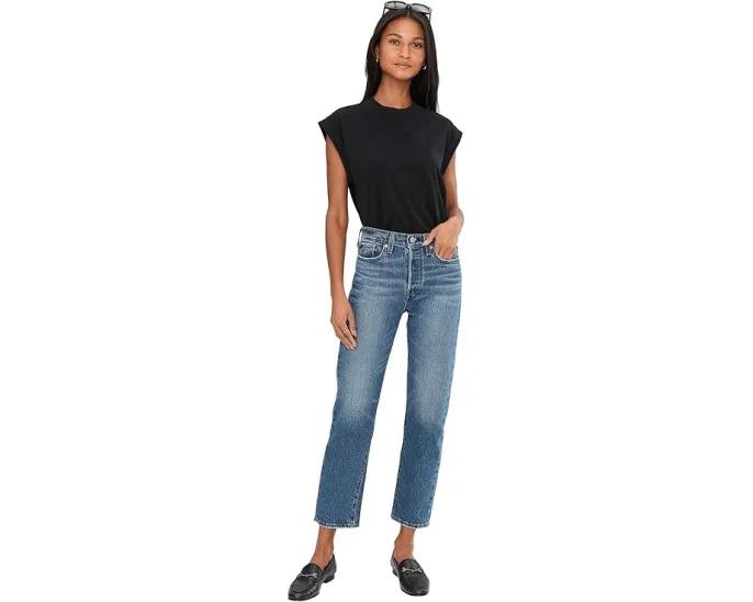 Levi's® Premium джинсы Wedgie Straight с прямым кроем и завышенной талией