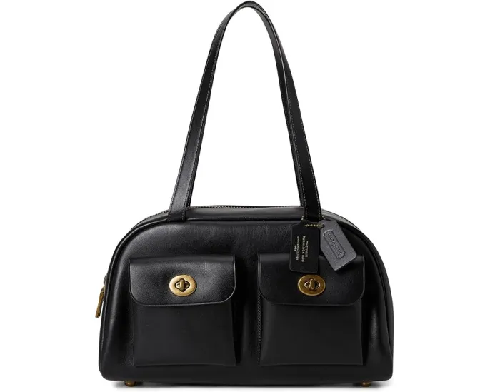 Сумка COACH Twin Turnlock Bag с двумя плечевыми ремнями и замками