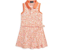 Платье-поло для девочки с ананасовым принтом и имитацией запаха Polo Ralph Lauren Kids
