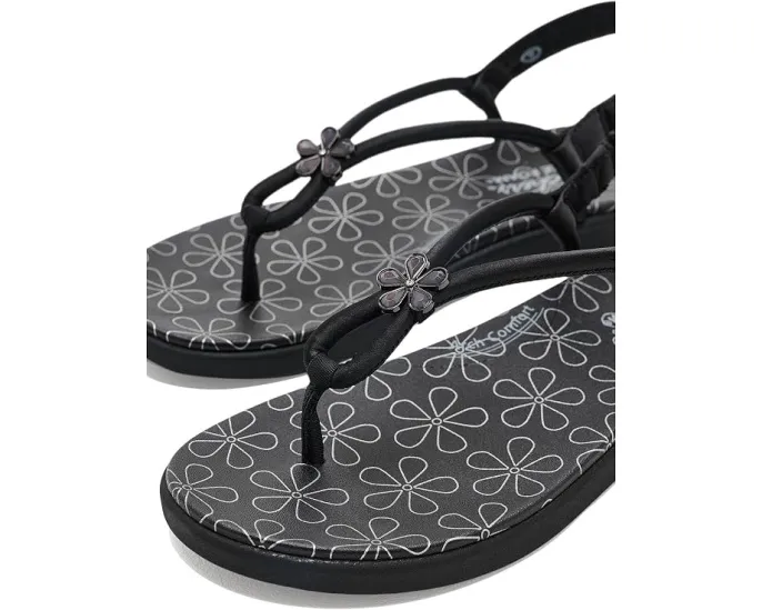 Веганские сандалии Meditation Luxe - Stunning Charm с цветком Skechers