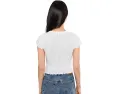 Футболка Lily Baby Tee DAZE с кружевной отделкой и фигурным низом