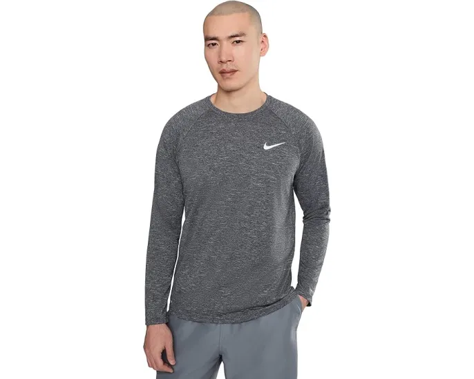 Футболка Nike для плавания Heather с длинным рукавом и технологией Dri-FIT