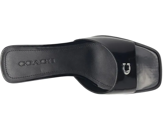 Сандалии COACH Sculpted C на устойчивом каблуке из натуральной кожи