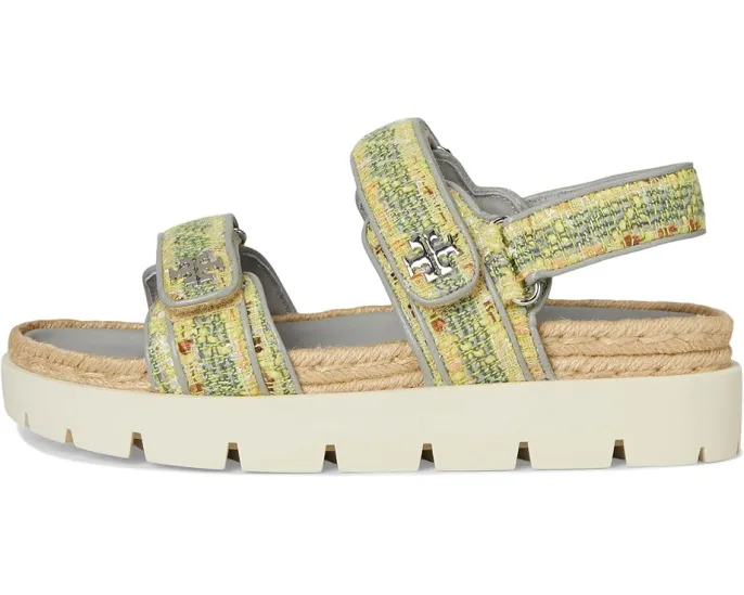 Сандалии Tory Burch Kira Rope Sport Sandal с ремешками на липучке и кожаной стелькой