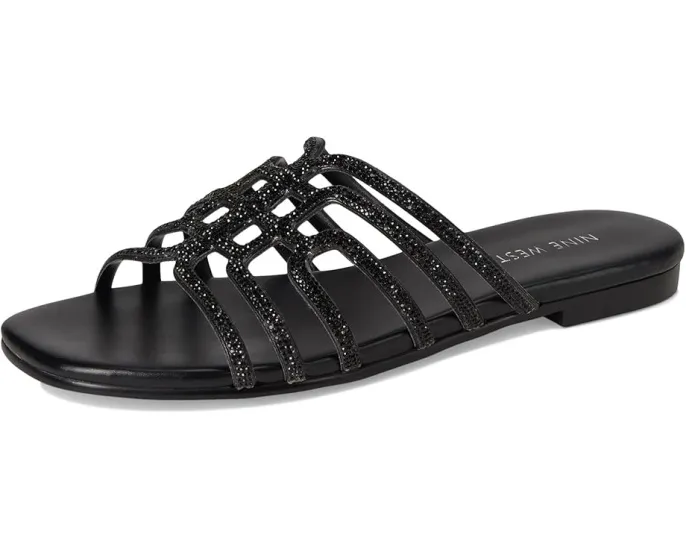 Плоские сандалии Nine West Timy с квадратным носком и украшениями