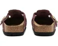 Клоги Birkenstock Boston Rivets с заклепками из замши перцового цвета