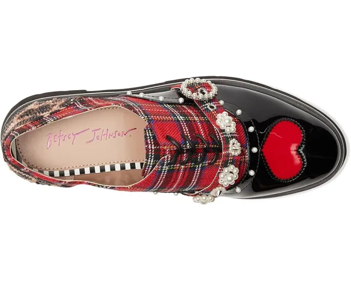 Оксфорты Blue by Betsey Johnson Simonee с клеткой и жемчужным декором