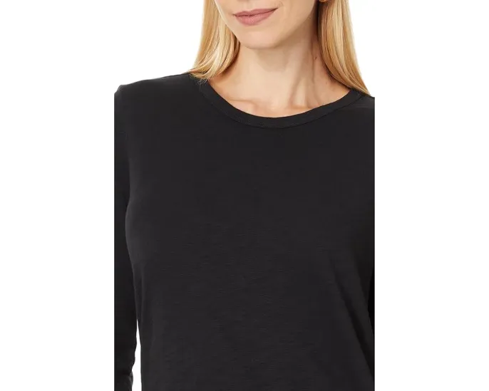 Lilla P Long Sleeve Crewneck из хлопка с прямым подолом