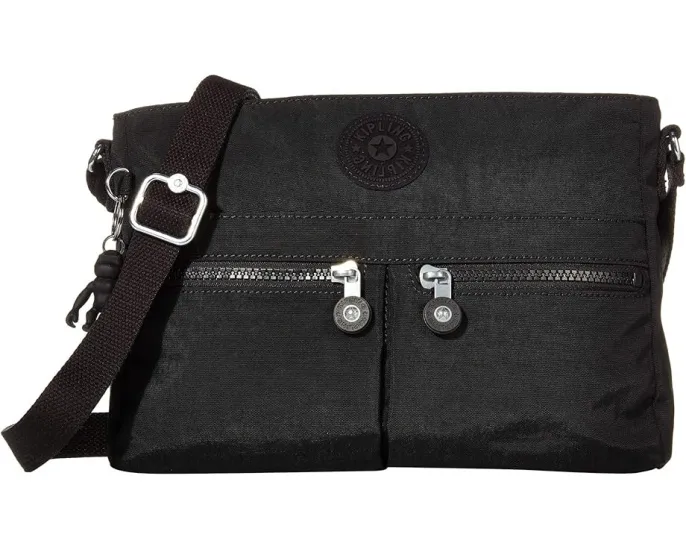 Сумка кроссбоди New Angie от Kipling с регулируемым ремнем и плоским дном