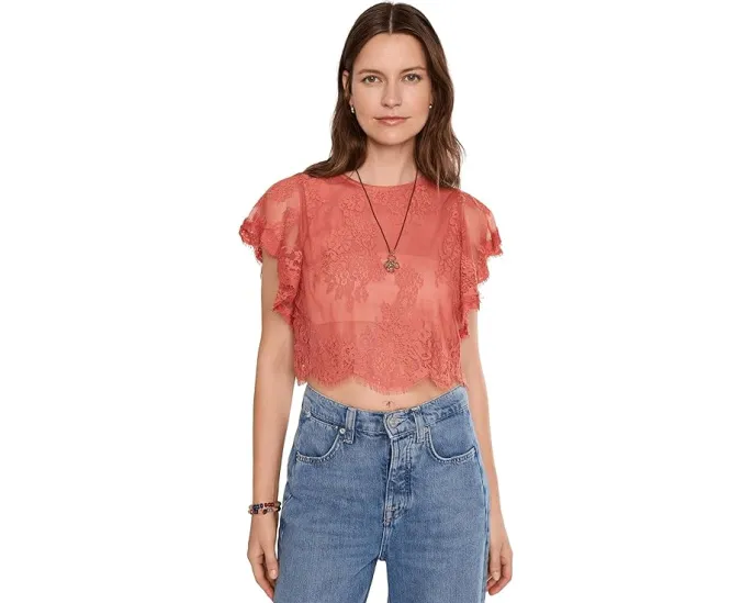 Кружевной топ Free People Lunar Ash Lace