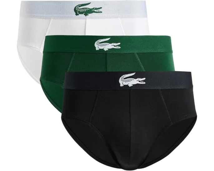 3 пары трусов Lacoste из стрейч-джерси с эластичным поясом