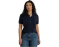 Поло Lauren Ralph Lauren плюс сайз из пике с вышитым логотипом